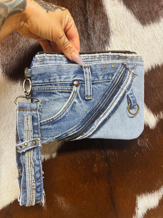 Denim Wristlet
