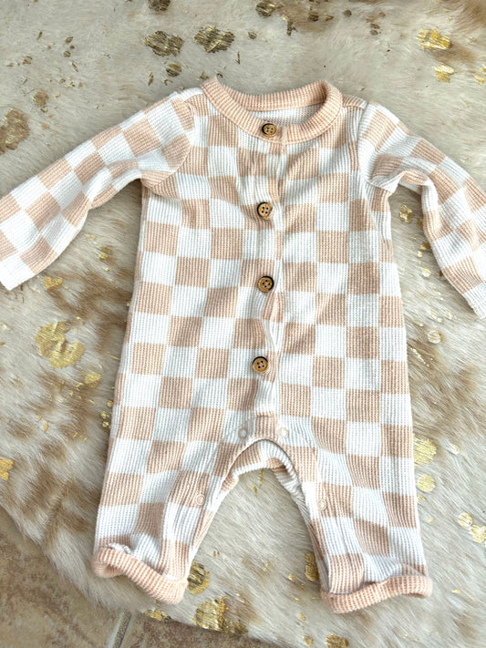 Newborn Checkered Jumper