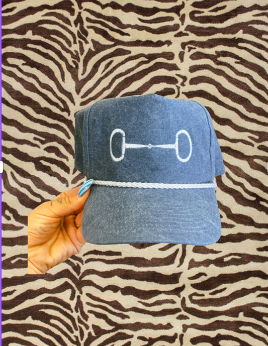 Horsebit denim cap