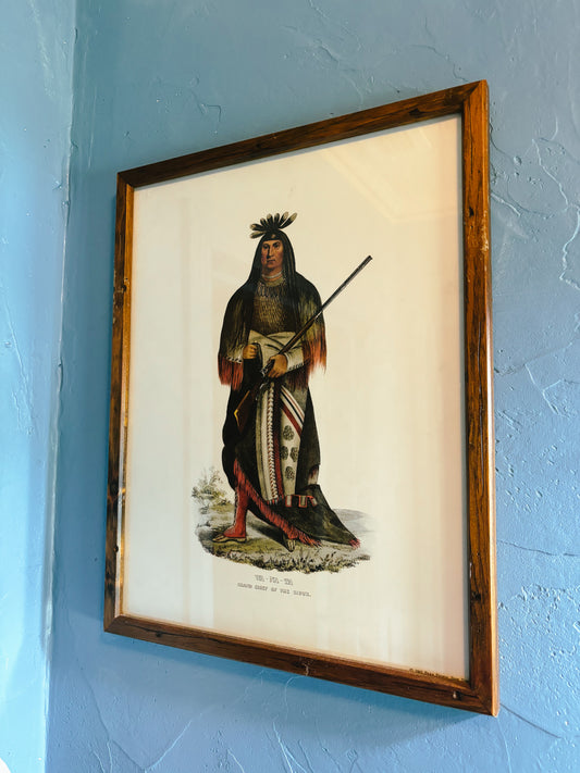 Large Framed Indian Print